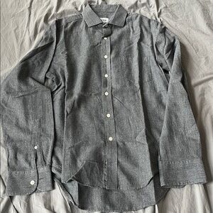 Elk Head men’s Gray Button-Up Shirt